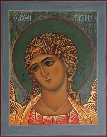The holy Archangel Gabriel or The Angel with golden Hair