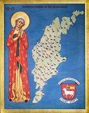 Jungfru Maria av Öja på Gotland<br>foto: Jessica Lindgren-Wu